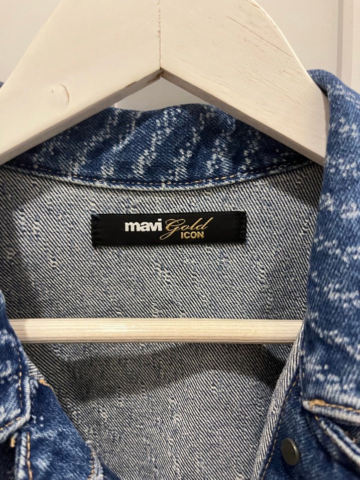 Mavi Marka Oversizve Crop Kot Ceket - Görsel 5