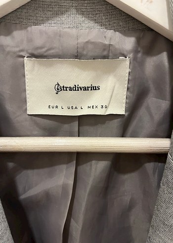 Gri Stradivarius Oversize Blazer Ceket - Görsel 5