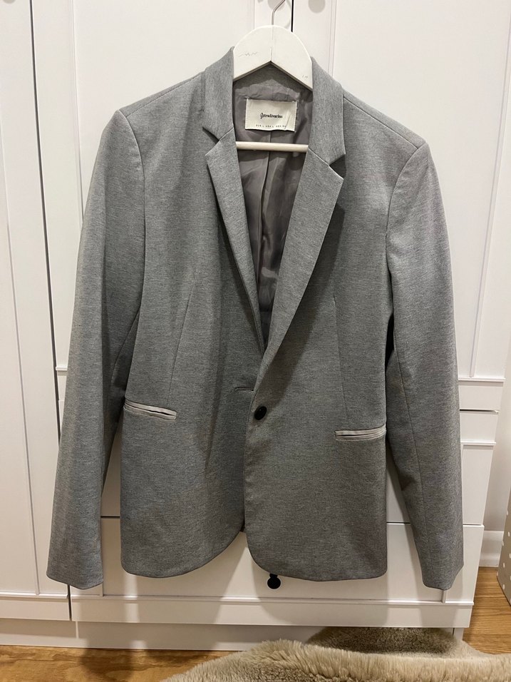 Gri Stradivarius Oversize Blazer Ceket - Görsel 3