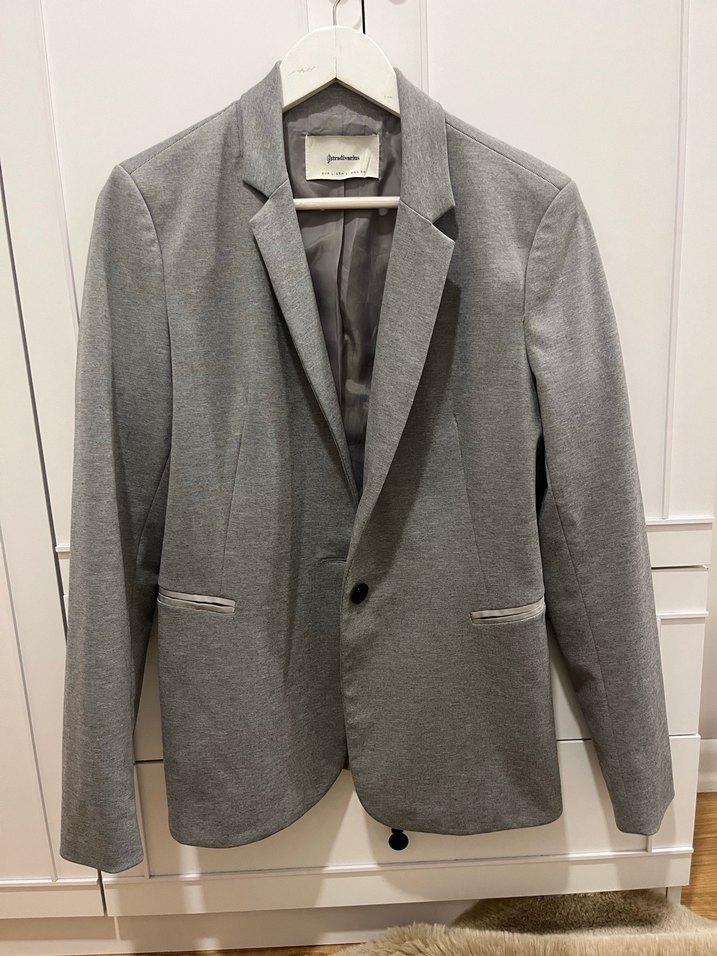 Gri Stradivarius Oversize Blazer Ceket - Görsel 2