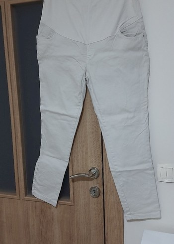 Bej Hamile Keten Pantolon Normal Boy - Görsel 2