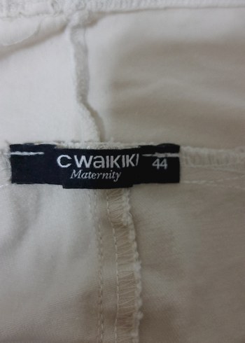 Bej Hamile Keten Pantolon Normal Boy - Görsel 3