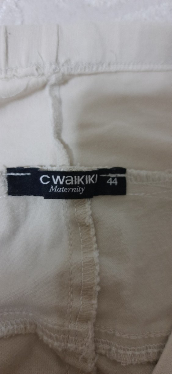 Bej Hamile Keten Pantolon Normal Boy - Görsel 3