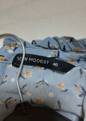 Mavi Bağlama Desenli Pamuklu Midi Tunik - Görsel 3