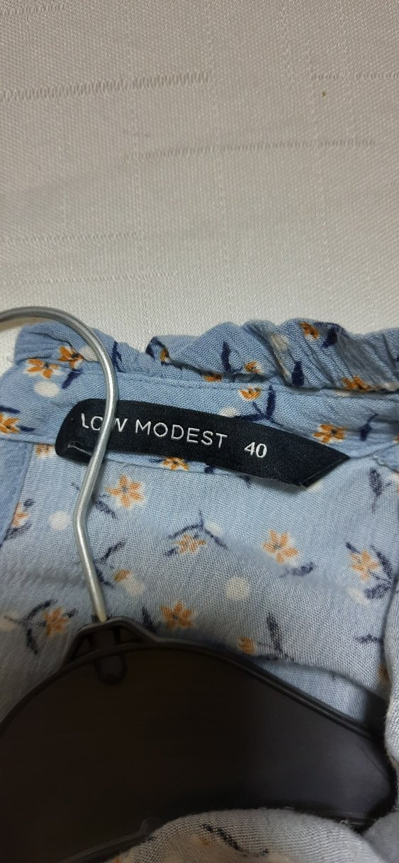 Mavi Bağlama Desenli Pamuklu Midi Tunik - Görsel 3