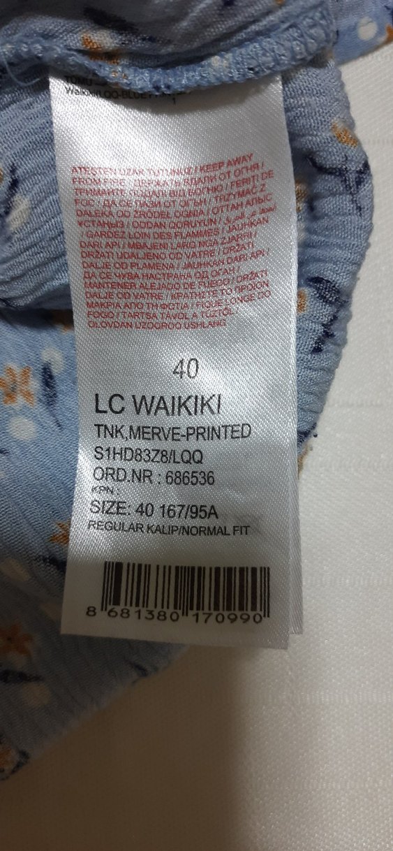 Mavi Bağlama Desenli Pamuklu Midi Tunik - Görsel 4