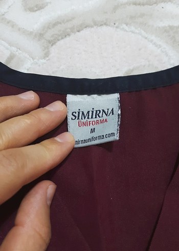 Bordo scrubs üniforma - Görsel 4