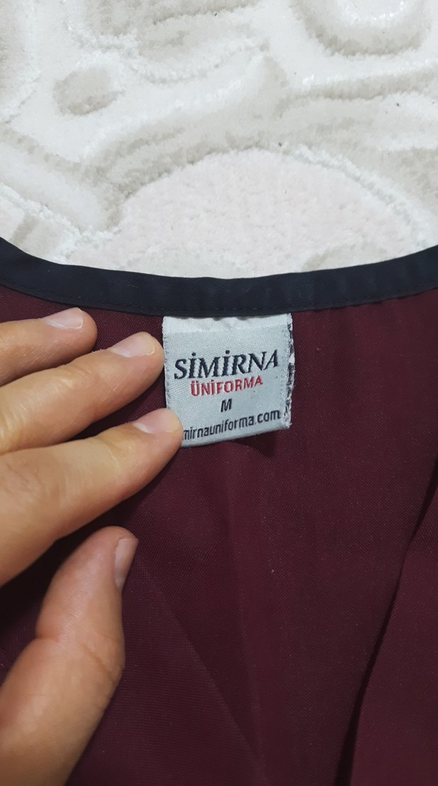 Bordo scrubs üniforma - Görsel 4