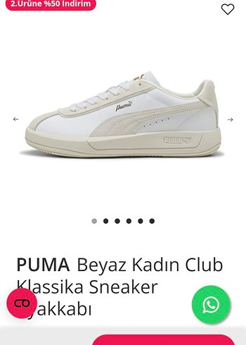 Beyaz Kadın Spor Ayakkabı Puma - Görsel 5