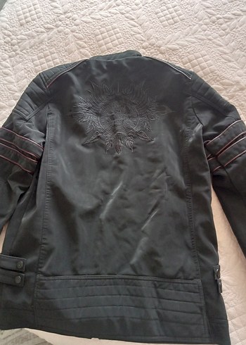 Siyah Hakiki Deri Erkek Mont - Görsel 4