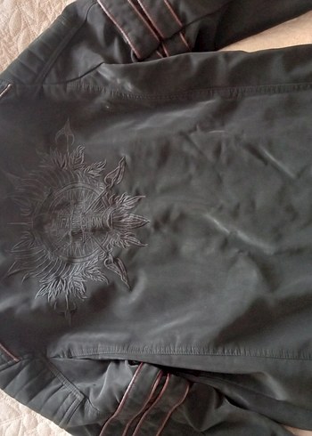 Siyah Hakiki Deri Erkek Mont - Görsel 5