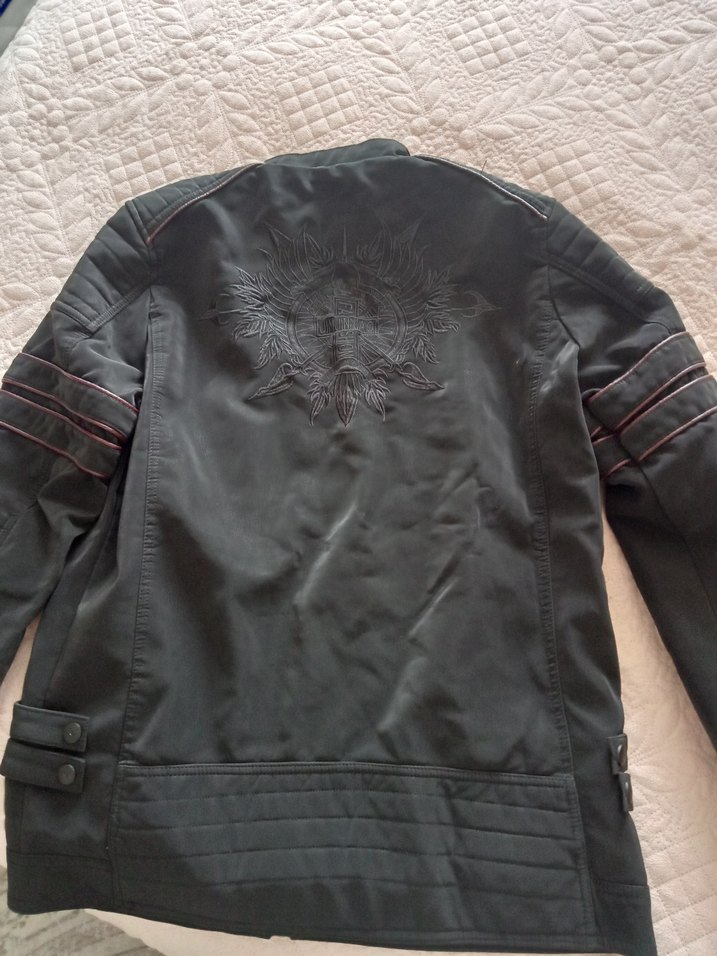 Siyah Hakiki Deri Erkek Mont - Görsel 4