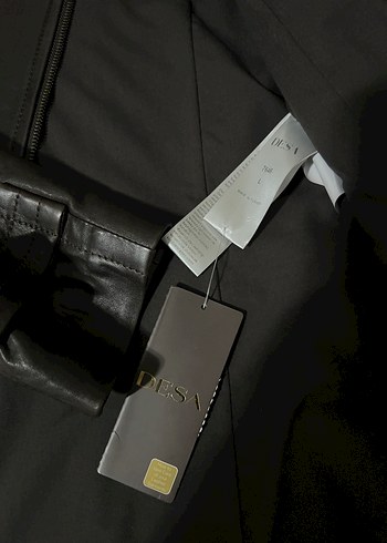 Kahverengi Hakiki Deri Kemerli Biker Ceket - Görsel 7