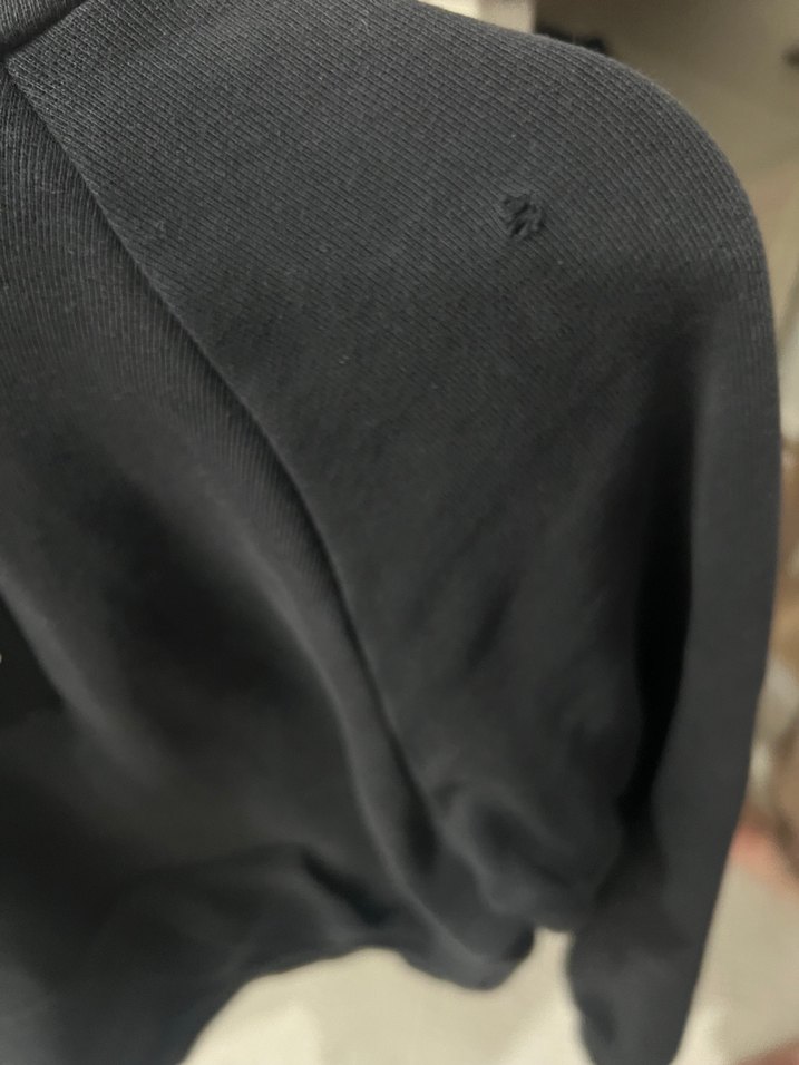 Erkek Siyah Kapüşonlu Sweatshirt - Görsel 4