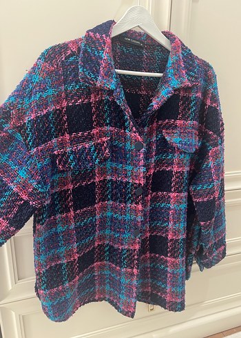 Çok Renkli Düğmeli Kadın Gömlek - Görsel 2