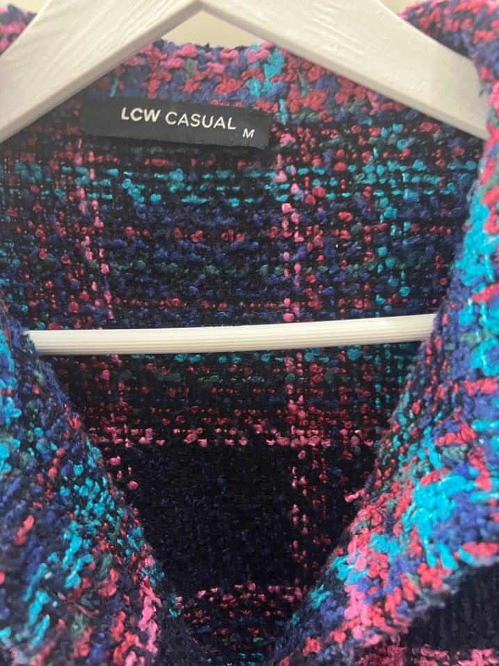 Çok Renkli Düğmeli Kadın Gömlek - Görsel 3