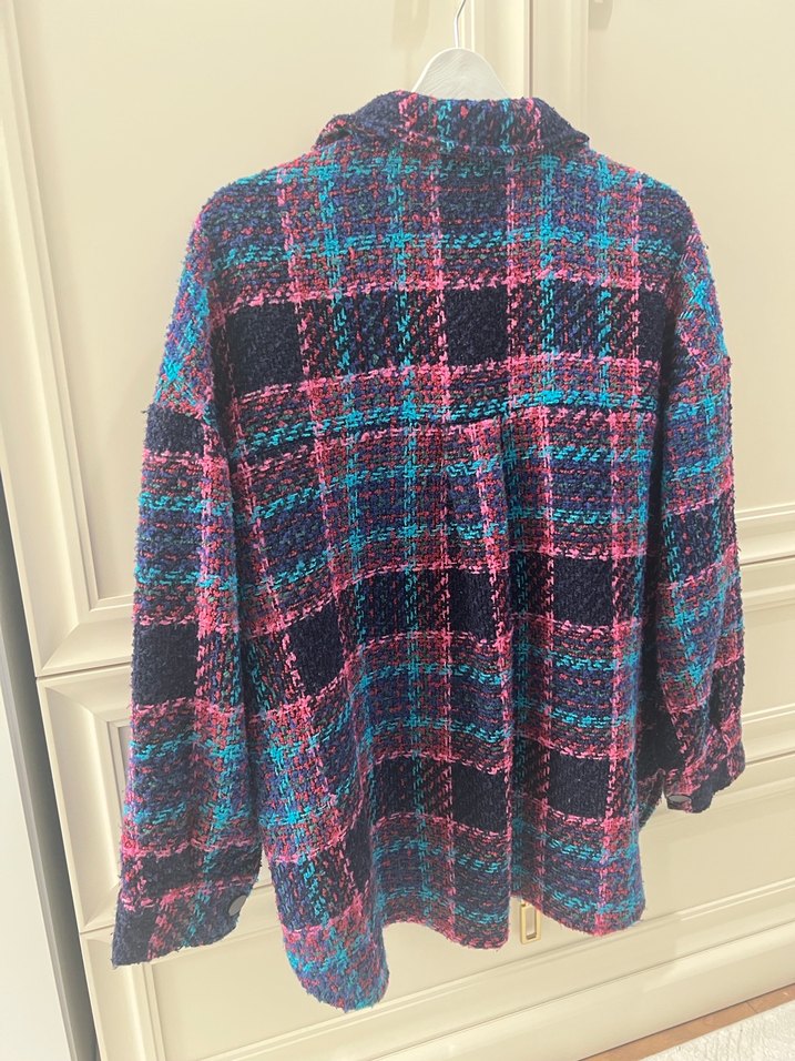 Çok Renkli Düğmeli Kadın Gömlek - Görsel 4