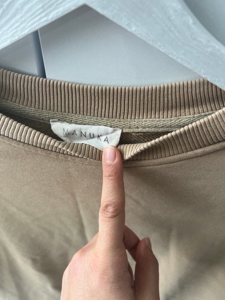 Bej Kadın Rahat Kesim Sweatshirt - Görsel 3