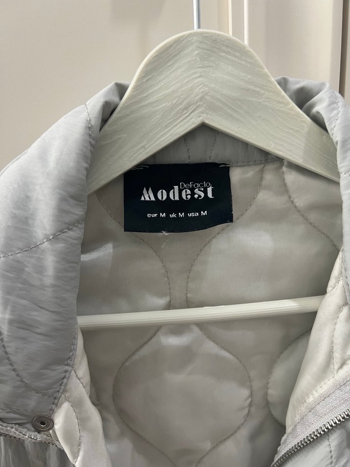 Gri Düğmeli Kolsuz Midi Yelek - Görsel 4