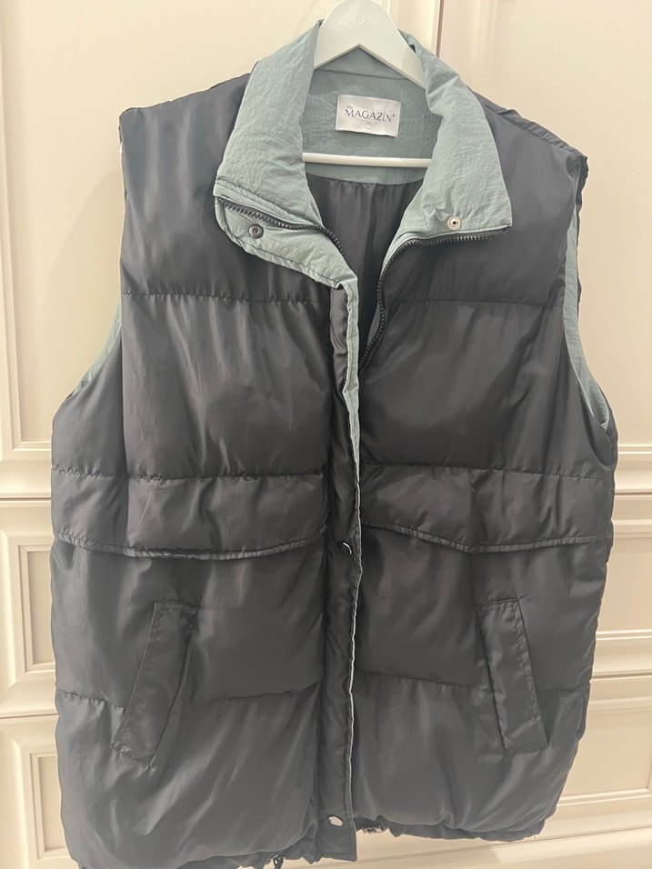 Siyah Fermuarlı Yumuşak Kumaşlı Kadın Yelek - Görsel 4