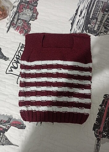6-9 Ay Beden bordo Renk El örgüsü