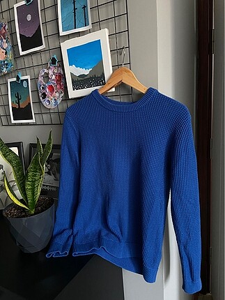 H&M Lacivert Örme Kazak