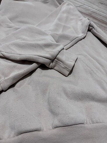 s Beden H&M Krem Rengi Kapüşonlu Sweatshirt