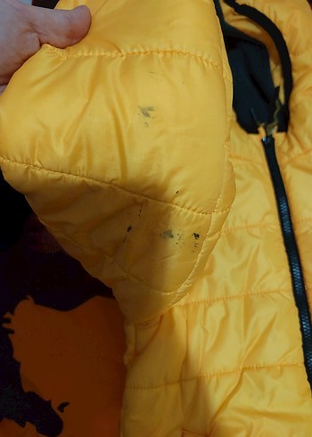 Kapüşonlu Sarı Erkek Çocuk Mont - Görsel 2