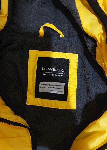 Kapüşonlu Sarı Erkek Çocuk Mont - Görsel 3