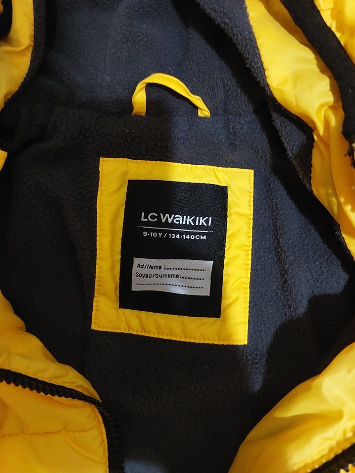 Kapüşonlu Sarı Erkek Çocuk Mont - Görsel 3