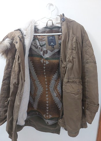 Bej Fermuarlı Kadın Midi Ceket - Görsel 5