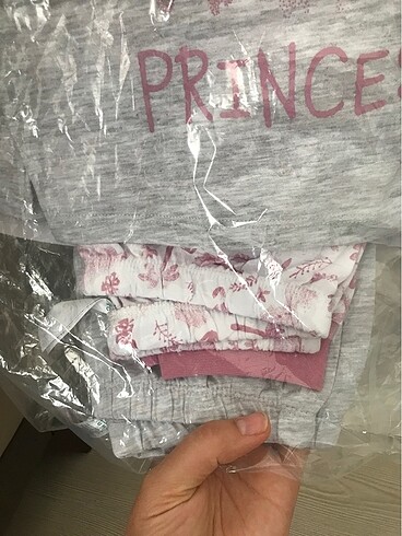 6 Yaş Beden çeşitli Renk Kız çocuk pijama takımı 4 lü