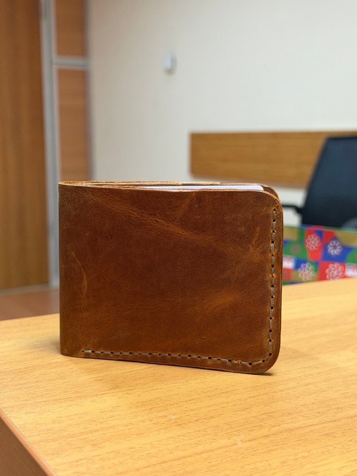 Hakiki deri el yapımı cüzdan - Görsel 2
