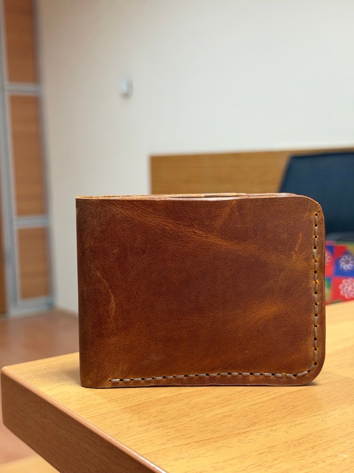 Hakiki deri el yapımı cüzdan - Görsel 4