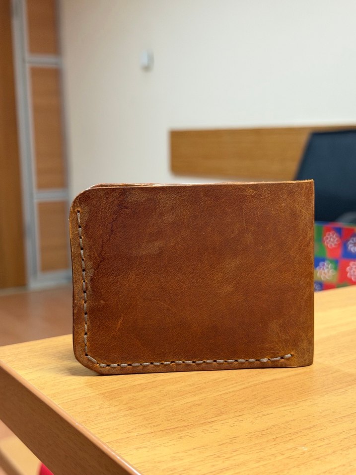 Hakiki deri el yapımı cüzdan - Görsel 5
