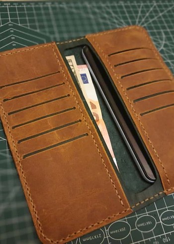 Hakiki deri telefon cüzdanı - Görsel 3