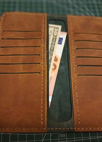 Hakiki deri telefon cüzdanı - Görsel 4