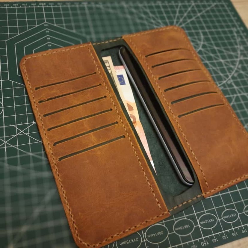 Hakiki deri telefon cüzdanı - Görsel 3