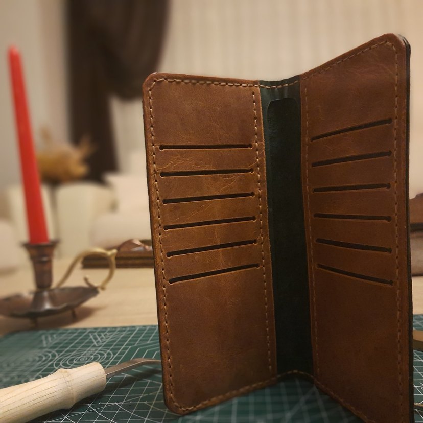 Hakiki deri telefon cüzdanı - Görsel 2