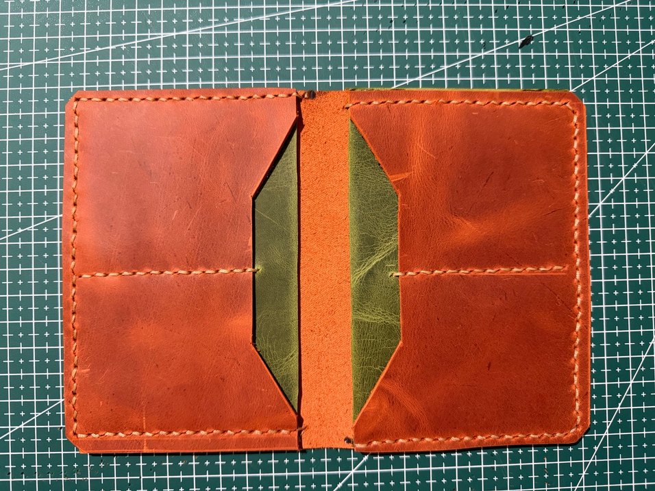 Hakiki deriden el yapımı cüzdan - Görsel 2