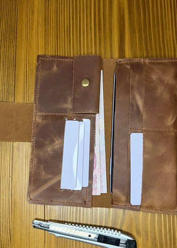  Beden Koyu Kahverengi Vintage Erkek Cüzdanı