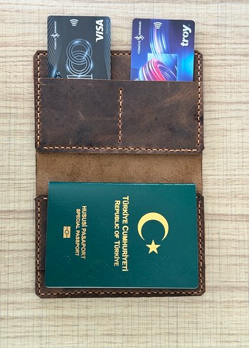 Hakiki deriden pasaport kılıfı - Görsel 2