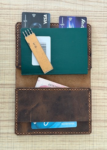 Hakiki deriden pasaport kılıfı - Görsel 3