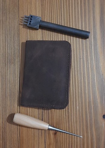 Hakiki deri dikey cüzdan - Görsel 2