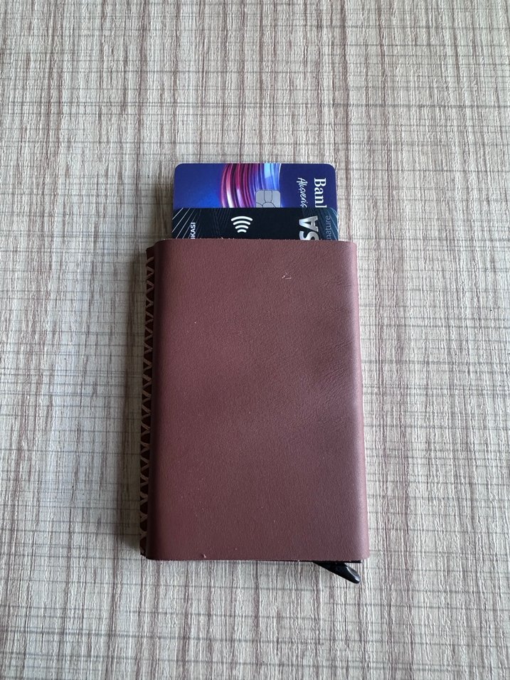 Hakiki deri kaplı mekanizmalı kartlık - Görsel 4