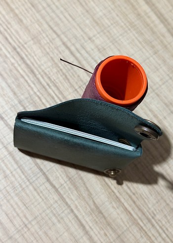 Hakiki deri origami kartlık - Görsel 5