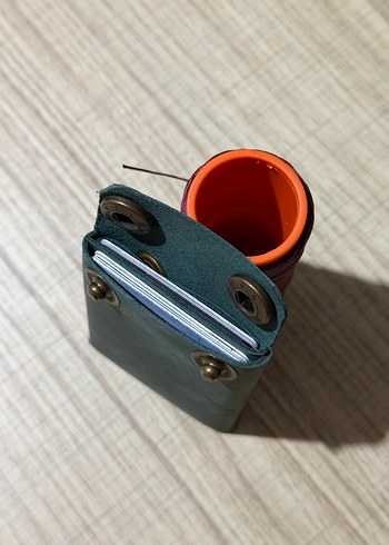 Hakiki deri origami kartlık - Görsel 6