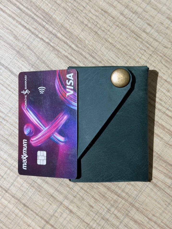 Hakiki deri origami kartlık - Görsel 4