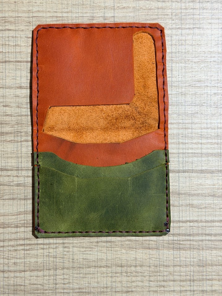 Çift renk hakiki deri cüzdan - Görsel 4