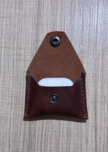 Hakiki deri AirPods kılıfı - Görsel 2